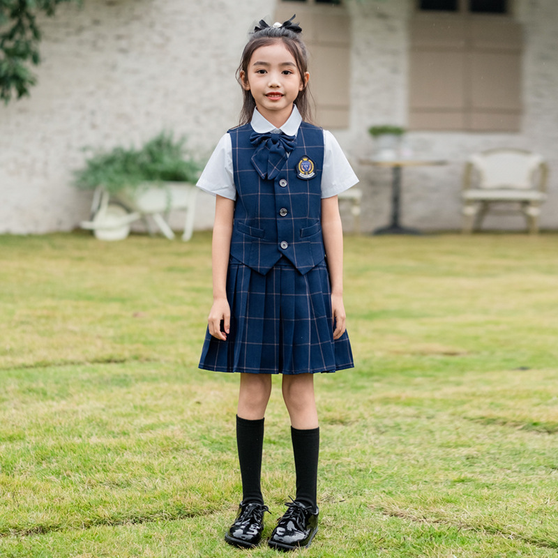 Kids British Plaid Vest Shirt  - Korean Lifestyle review and price